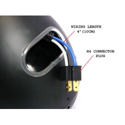 6" MESH HEADLIGHT SCRAMBLER BLACK