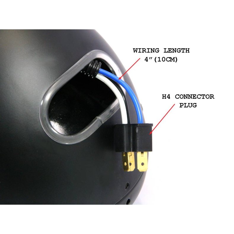 6" MESH HEADLIGHT SCRAMBLER BLACK