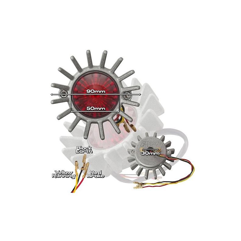 BAGLYGTE. LED STBT ALU