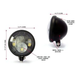  5,75" CREE LED BATES KOPLAMP BOTTOM MOUNT