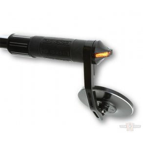 Highsider Flight LED Bar End Turn Signal, Dark Glas, Black