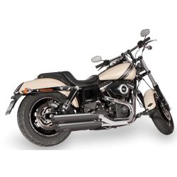 Slip On Exhaust System Fat Bob Streetfighter Black/Black, Mode Switch Clutch Housing Black