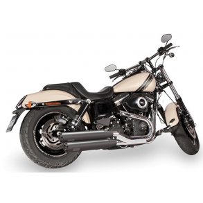 Slip On Exhaust System Fat Bob Streetfighter Black/Black, Mode Switch Clutch Housing Black