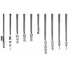 AXLE, FRONT CHROME; USED WITH 35MM FORKS ONLY  84-86 FXE; 84-87 FXR, FXRS