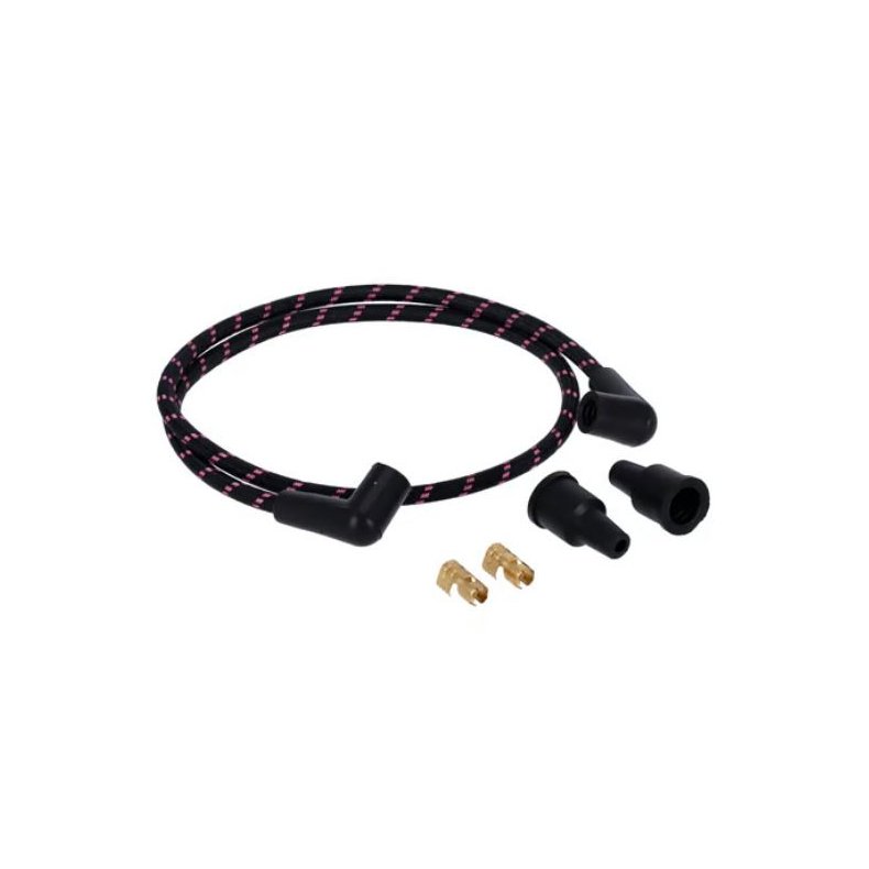 UNIVERSAL 40" SPARK PLUG WIRE SET. COTTON CLOTH,  101cm lang.