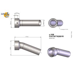DB/6 Killer til LeoVince- udstdning  Indbygningsml: 52 mm 307762801R