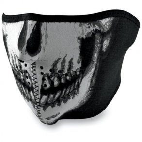 Half Mask, Neoprene, Skull Face