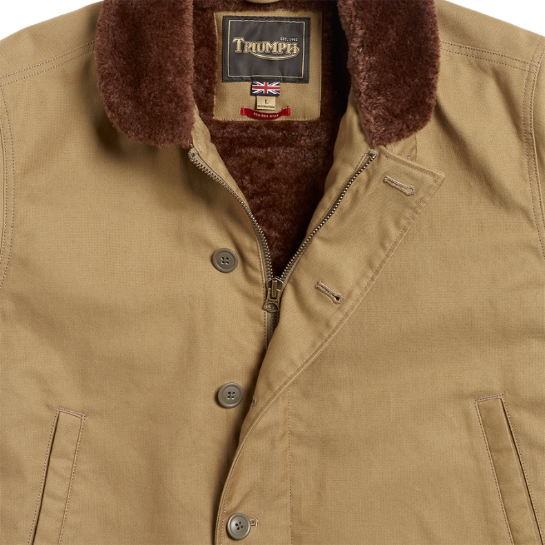 TILBUD  MARSTONE COTTON DECK JACKET KHAKI SAND