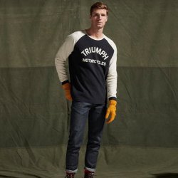 RANDALBY DOUBLE PIQUE LONG SLEEVE TOP BLACK 