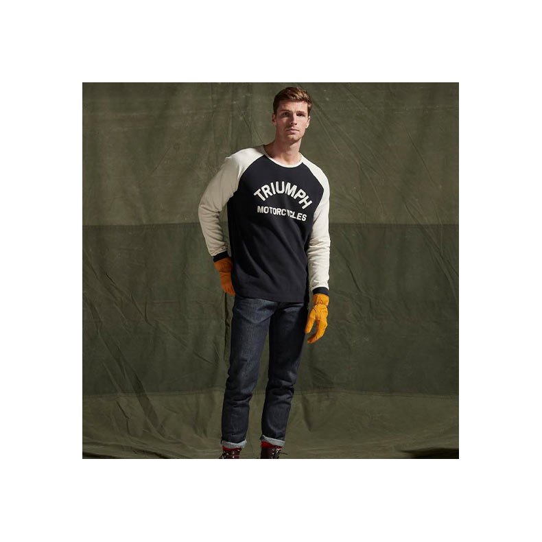 RANDALBY DOUBLE PIQUE LONG SLEEVE TOP BLACK 