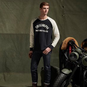 RANDALBY DOUBLE PIQUE LONG SLEEVE TOP BLACK 