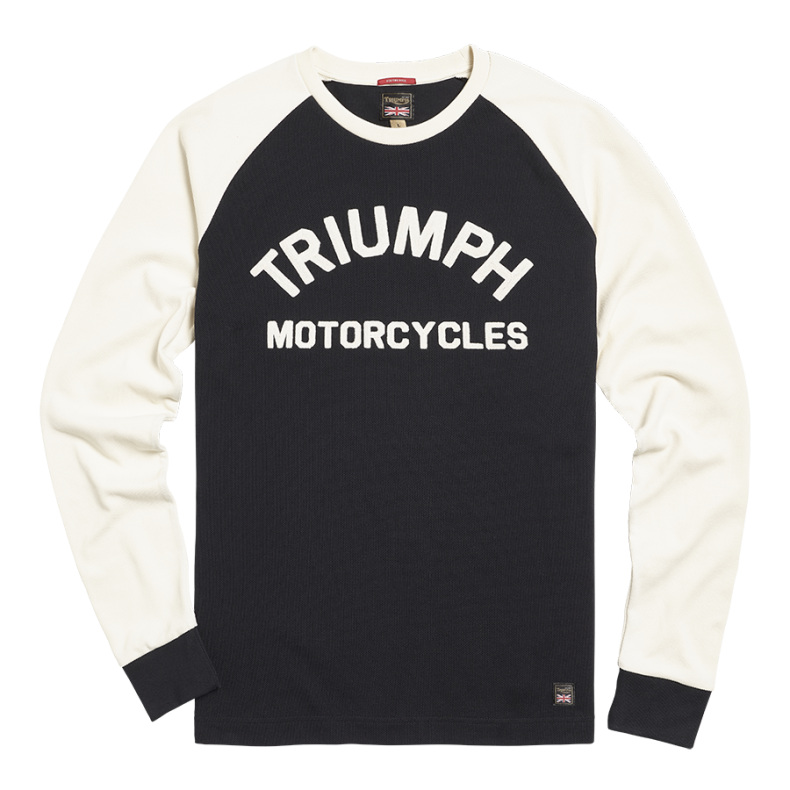 RANDALBY DOUBLE PIQUE LONG SLEEVE TOP BLACK 