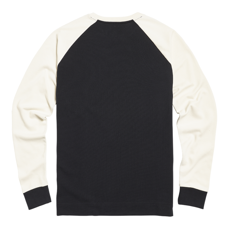 RANDALBY DOUBLE PIQUE LONG SLEEVE TOP BLACK 