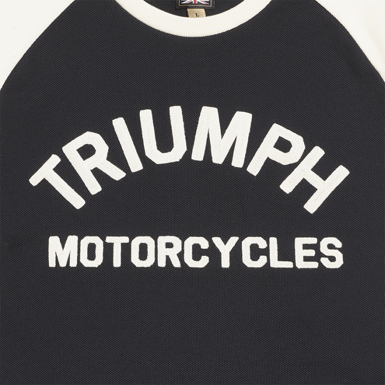 RANDALBY DOUBLE PIQUE LONG SLEEVE TOP BLACK 