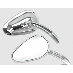CHROME SWEEPING TEARDROP STYLE MIRRORS