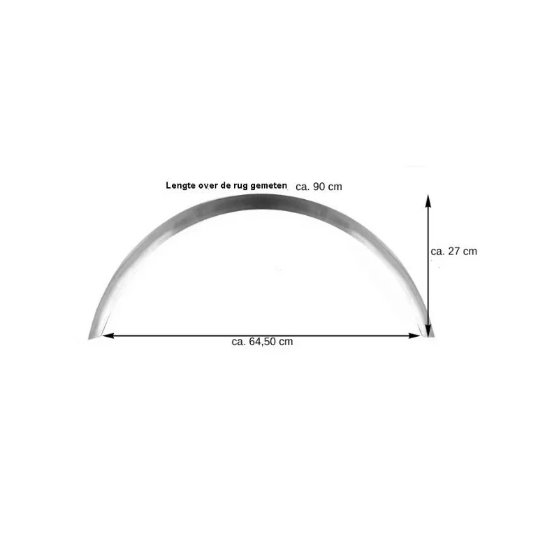 Rear Fender/Mudguard Rolled Steel 15/16"" Wheel