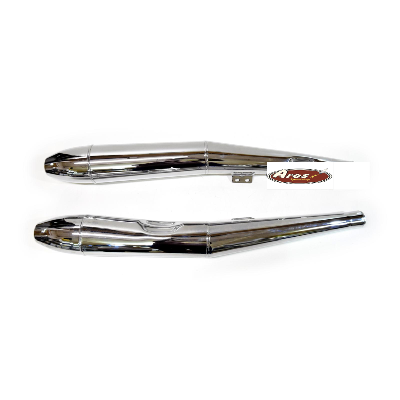 St lyddmpere uden ABE , forkromet 38mm "Cigar" 