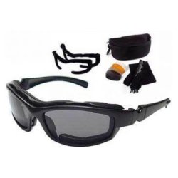 BOBSTER ROAD HOG II CONVERTIBLE SUNGLASSES BLACK LENSES INTERCHANGEABLE