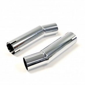 Pair of Chrome connector pipes