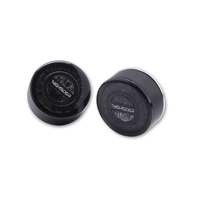 Highsider Rocket Taillight/Brake Light, Smoke Lens, Aluminium, Black