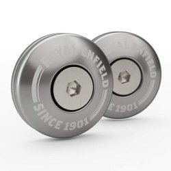 Silver Machined Bar End Finisher Kit For Royal Enfield Interceptor Continental