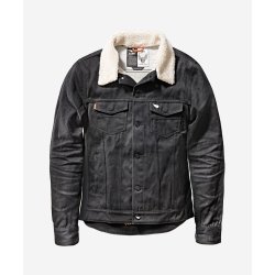 UNBREAKABLE JACKET WITH DETACHABLE FUR COLLAR - BLACK