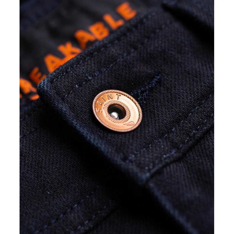 SAINT UBREAKABLE SLIM JEAN - OVERDYED INDIGO (SORT)