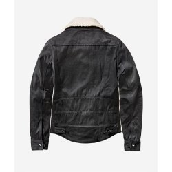 UNBREAKABLE JACKET WITH DETACHABLE FUR COLLAR - BLACK