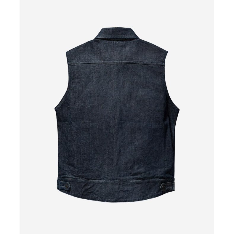 SA1NT - MOTO DENIM VEST - INDIGO