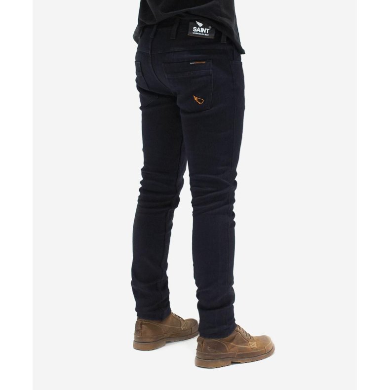 SAINT UBREAKABLE SLIM JEAN - OVERDYED INDIGO (SORT)