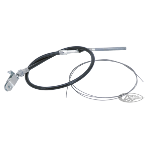 rear brake cables for XL models 1975 thru 1978. Black vinyl outer cable housing.