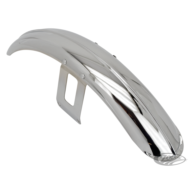 Front fender with Wide Glide fender bracket, chrome