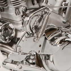 Foot Clutch Assembly Clutch rod not included, chrome.