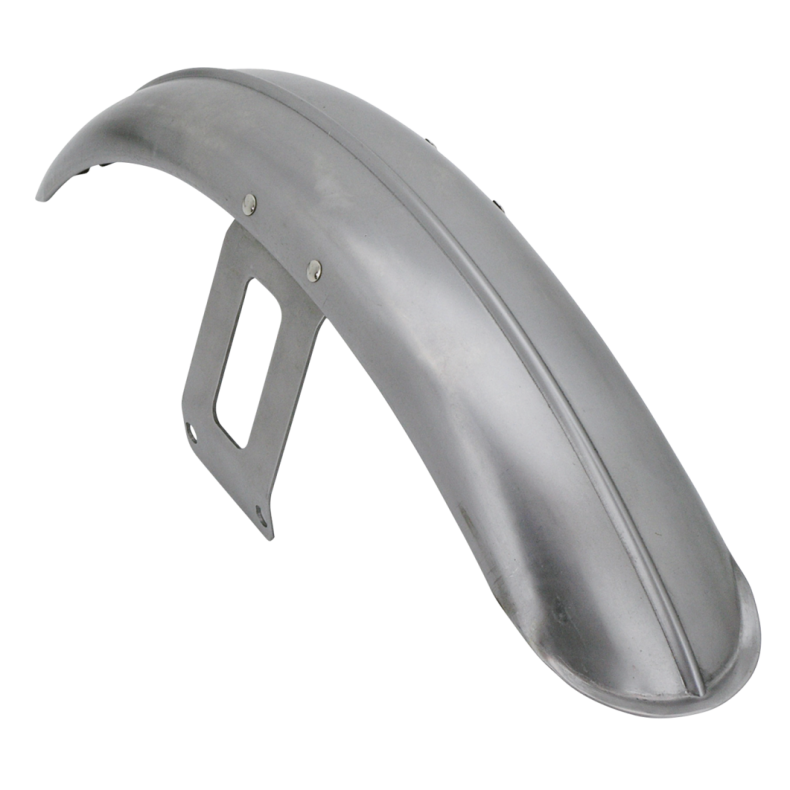 Ribbed front fender, Wide Glide Raw uncoated steel. With ribbed backbone
