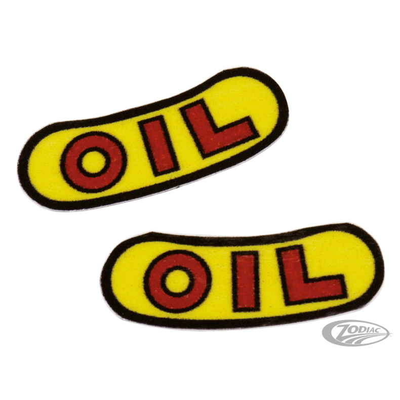 Stickers "OIL", 1" x 5/16",  2stk.