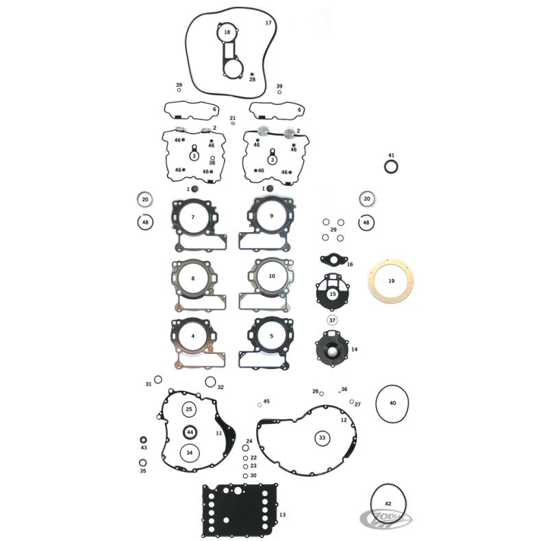 Engine gasket kit without head gaskets v rod 02-17