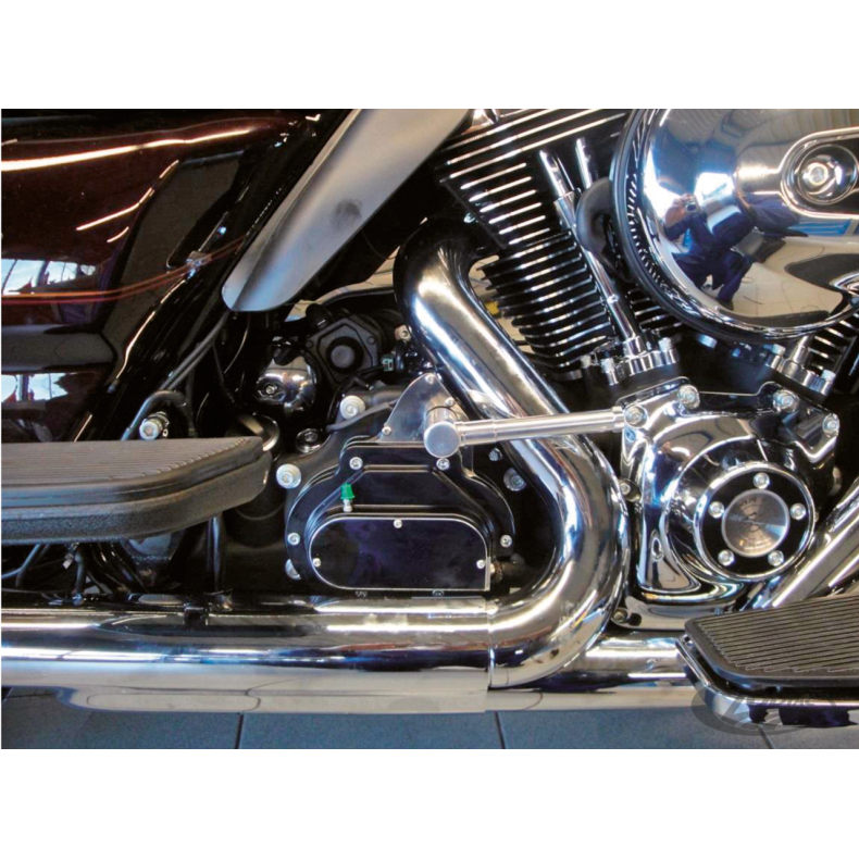 Fits stock 6-speed transmissions in 2006 thru 2011 Dyna, 2007 thru 2010 Softail and 2007 thru 2008 T