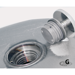 2" Stretched one piece tanks. Med pop up dksel 04-06xl.  