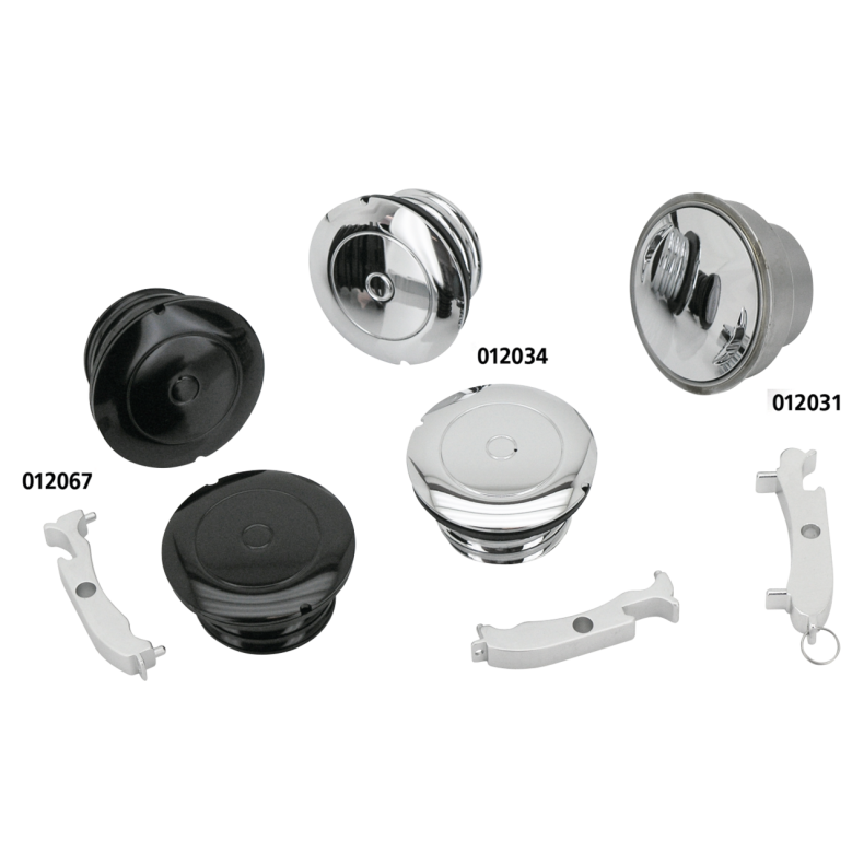 FLUSH MOUNT GAS CAPS SET. 1982-2017 models with screw in type