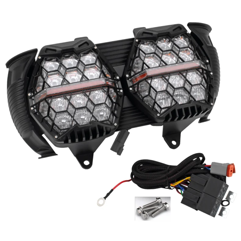 HONEYCOMB ROAD GLIDE LED HEADLIGHT UNIT