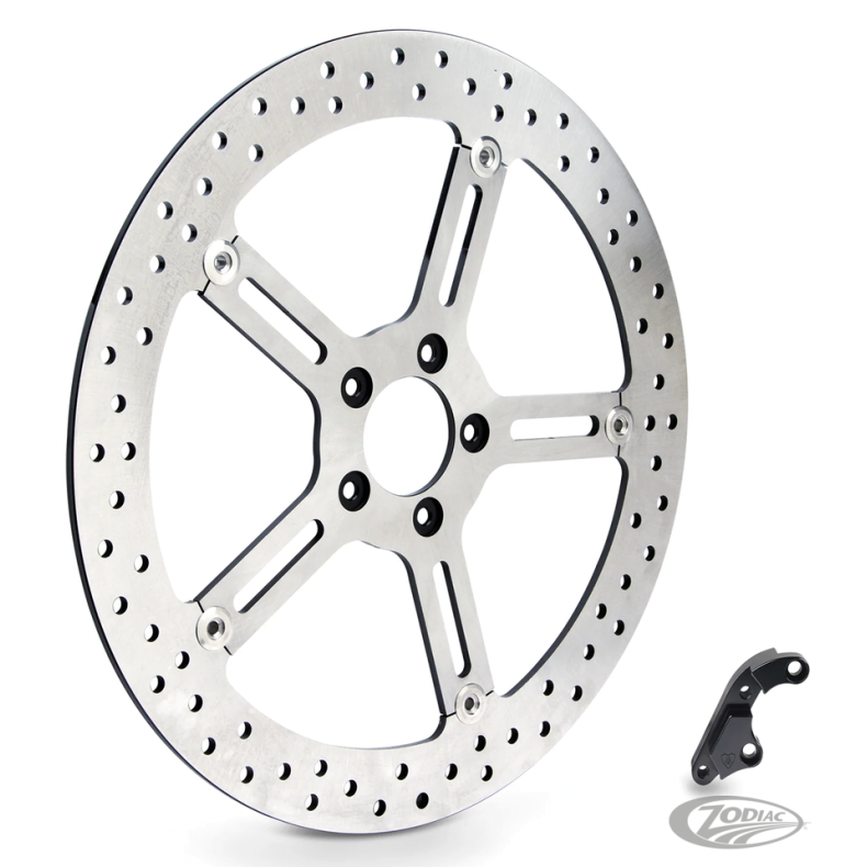 ARLEN NESS 15" rotor kit, fits front left on 2018 to present Softail with 49mm forks Jagged 02-983 