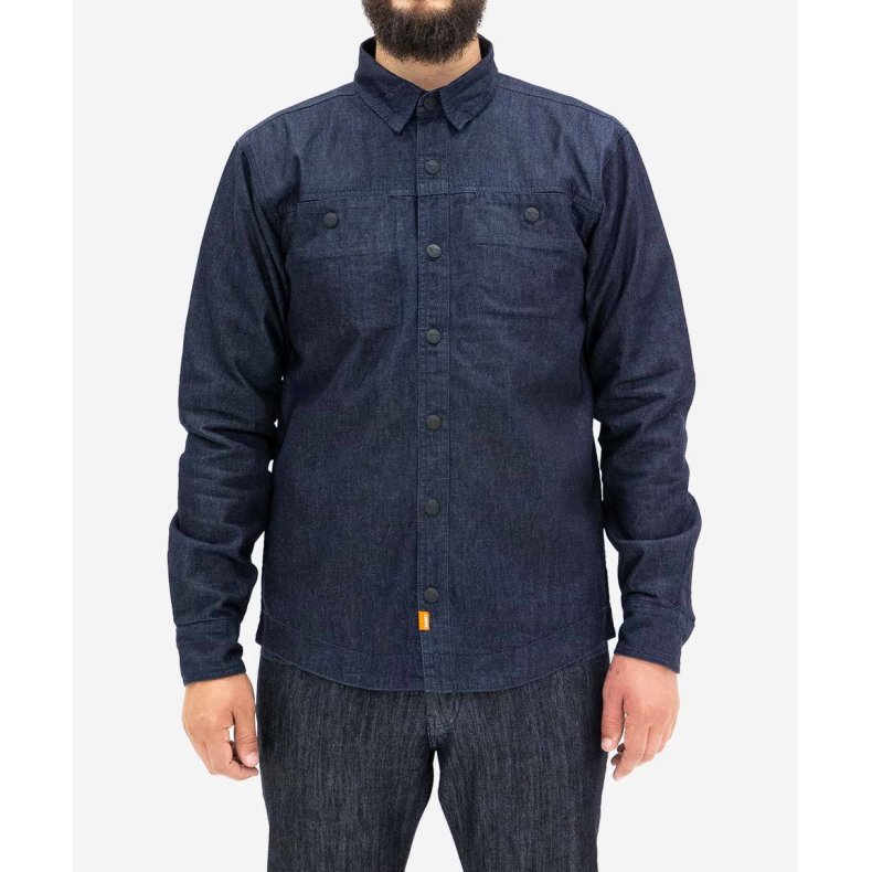 ARAMID LINED DENIM SHACKET- INDIGO