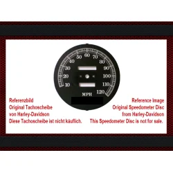Klistermrke til miles speedo til kmt. Harley-Davidson Softail,120 mph.