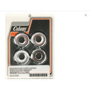 Colony, handlebar riser cupped washer kit. Chrome. 4 stk.
