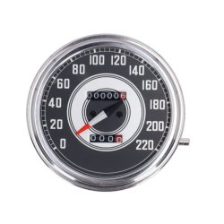 FL speedometer, '41-45 face', silver/black. 1:1 kmt.