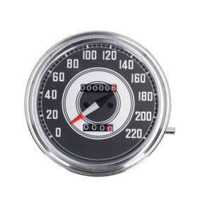 FL speedometer, '41-45 face', silver/black. 1:1 kmt.