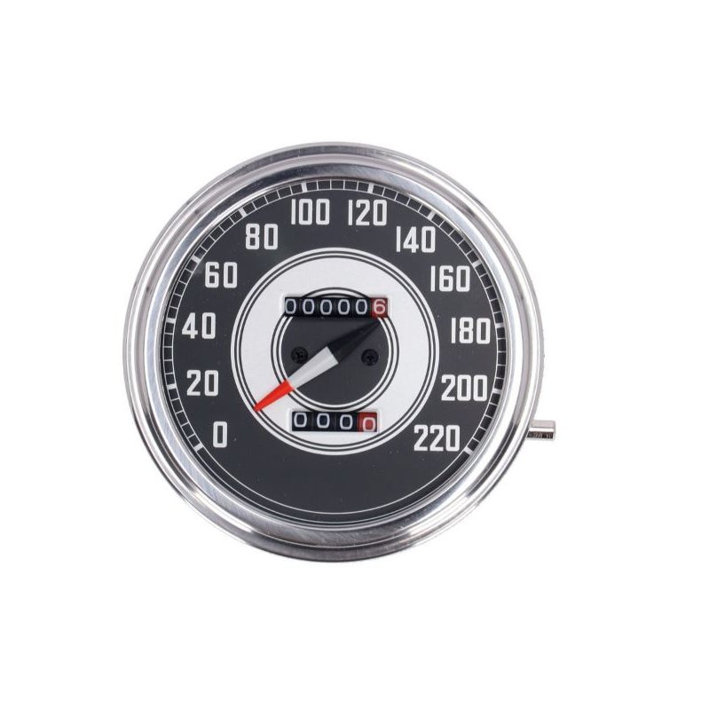FL speedometer, '41-45 face', silver/black. 1:1 kmt.