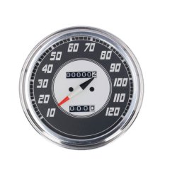 FL speedometer, '46-47 face', silver/black. 2:1 kmh